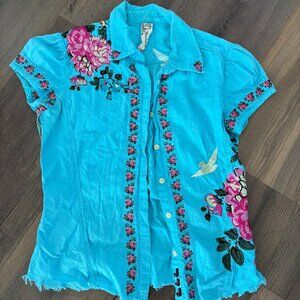 Embroidered ladies shirt.